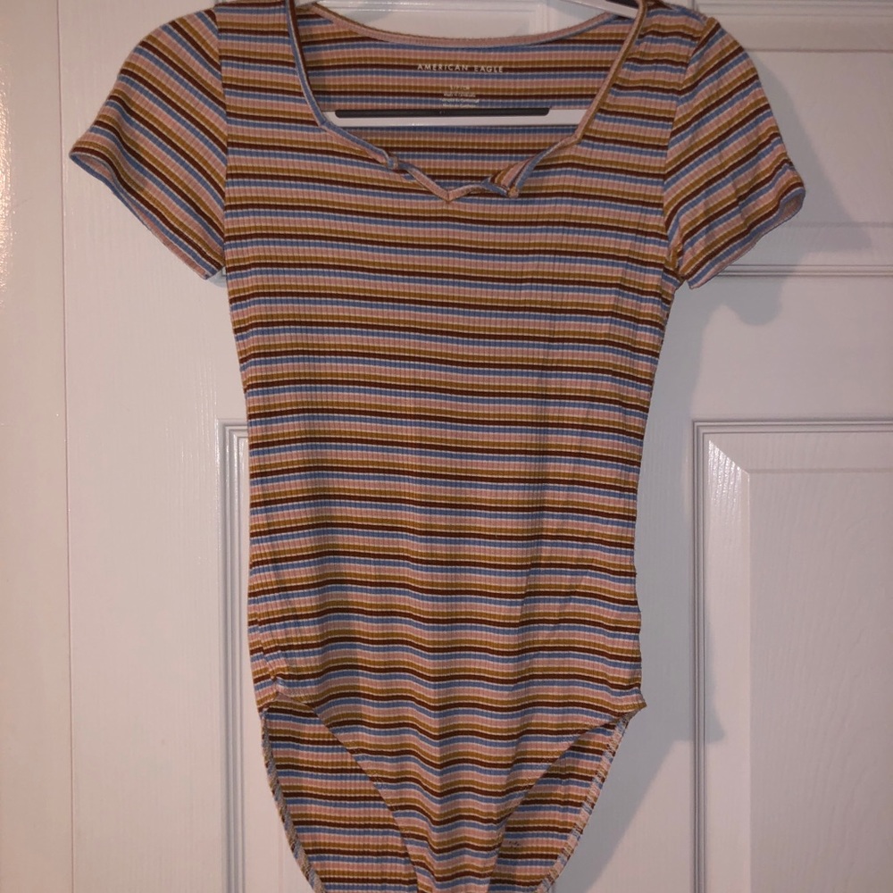 American Eagle small striped bodysuit